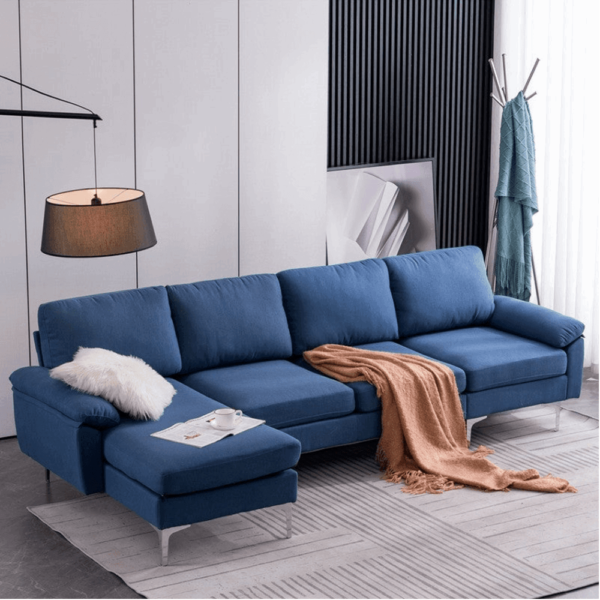 Airgid Blue Sectional Sofa Set