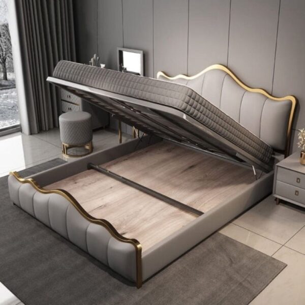 Fhuaran Premium Upholstered Bed With Storage - A Crown Furniture