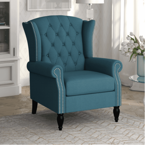 Apex Grove Crawley Diamond Button-Tufted Wingback Chair