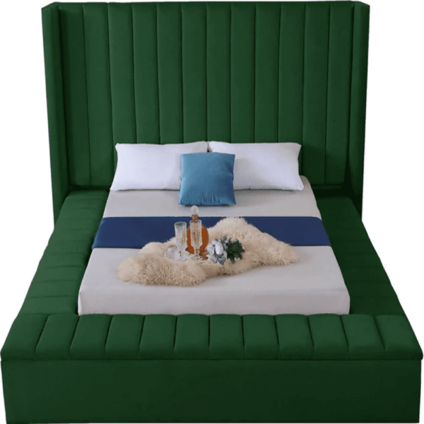 Jibboom Upholstered Bed With Storage - A Crown Furniture