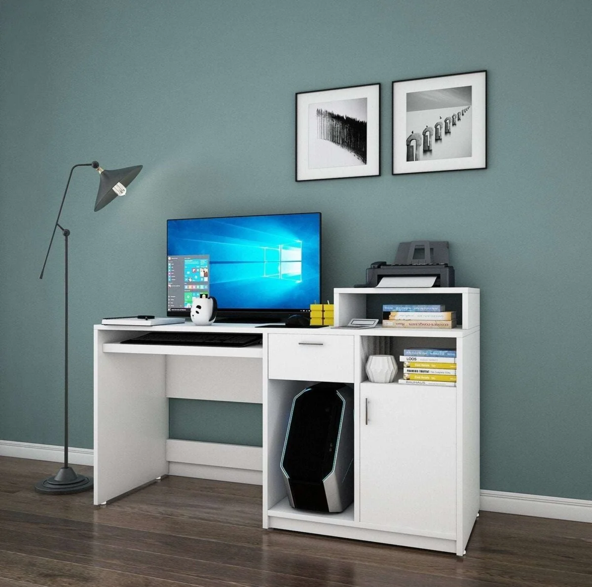 Aether Study Table In White Color