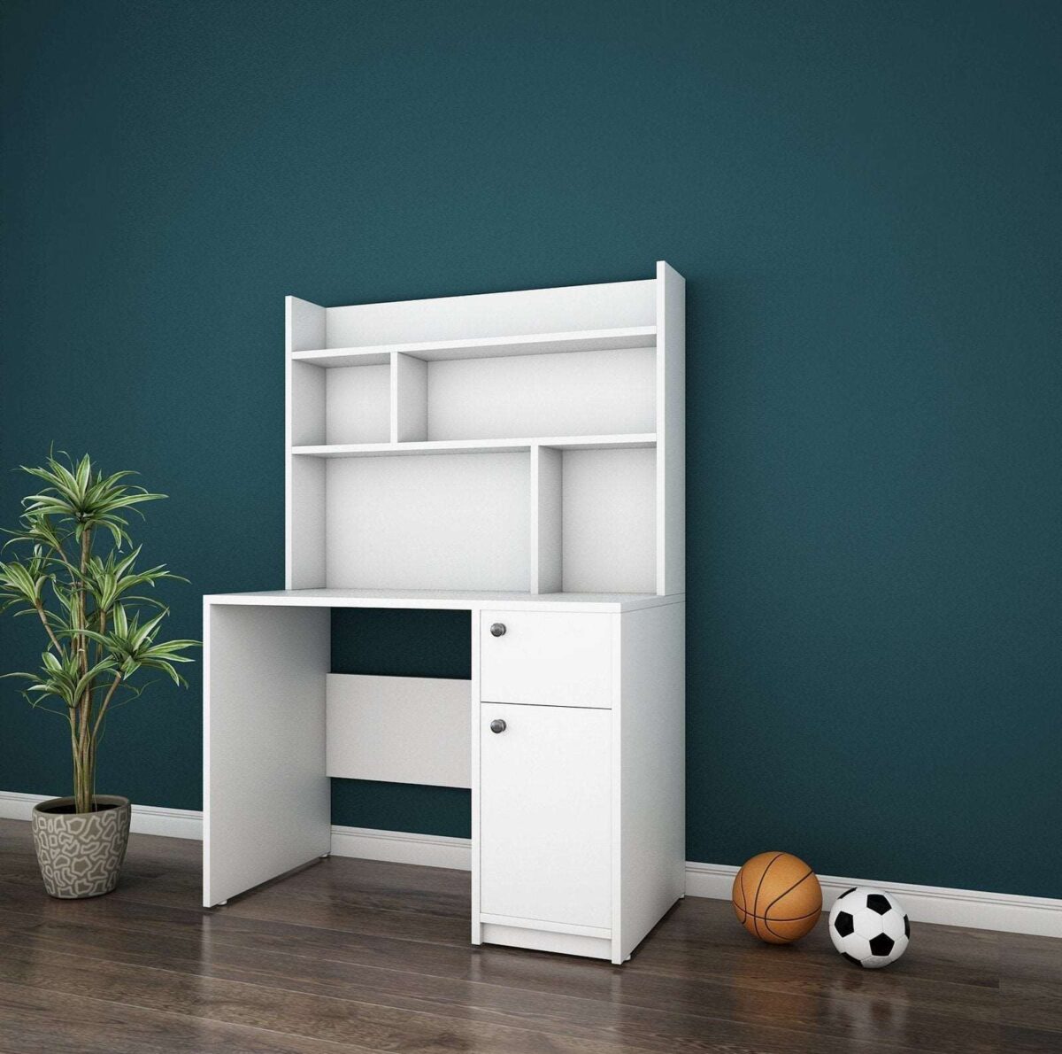 Caora Study Table In White Color