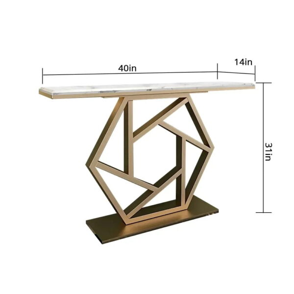 Serene Golden Console Table - Stainless Steel - A Crown Furniture