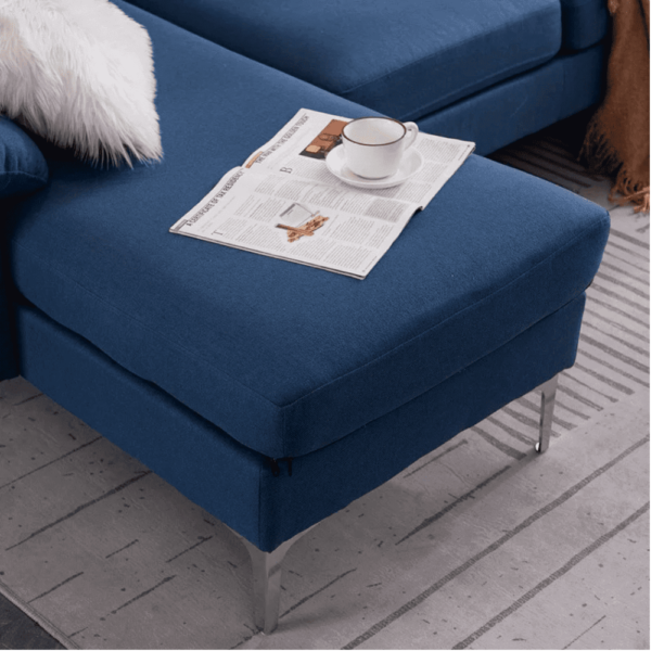 Airgid Blue Sectional Sofa Set