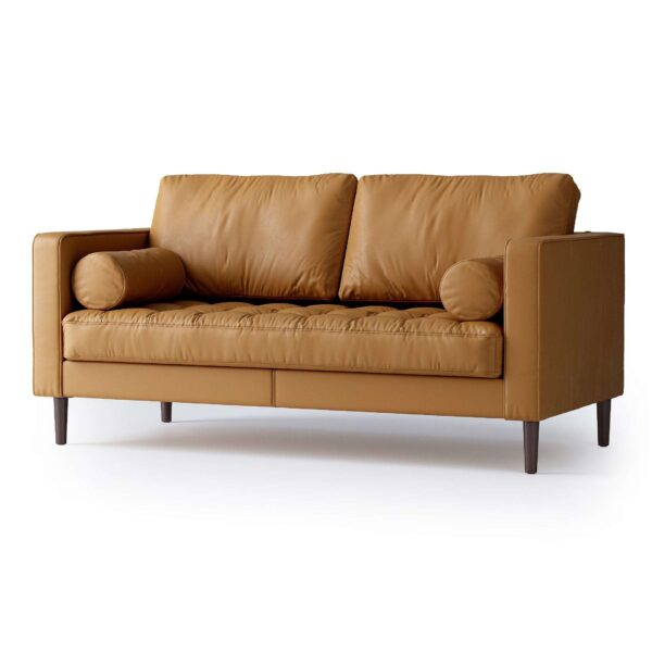 Cozy Retreat: Sleek Loveseat for Comfortable Living Rooms