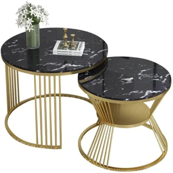 Grande Golden Nesting Table Set Of Two - A Crown Furniture