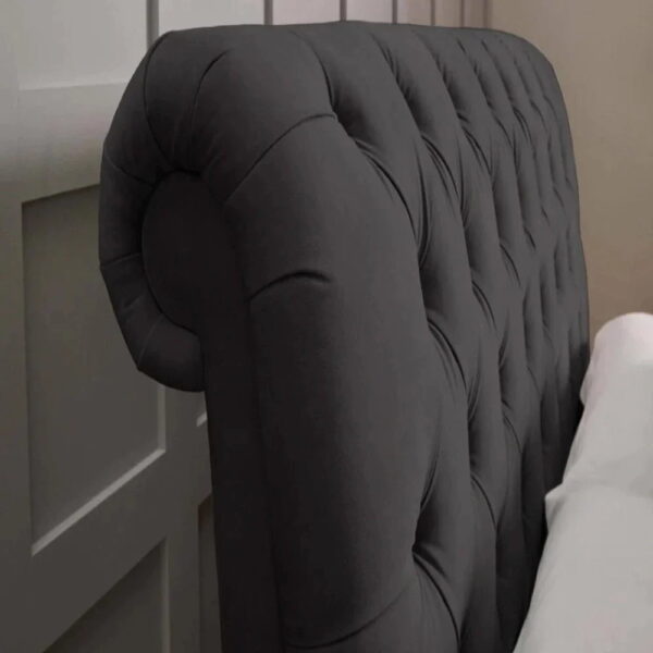 Steeve Quilt Upholstered Without Storage Bed In Suede - A Crown Furniture