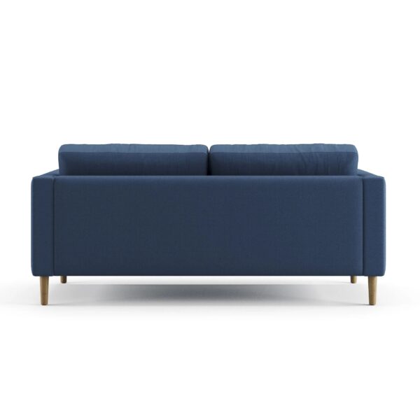 2 Seater Back Indigo Blue Wood Leg