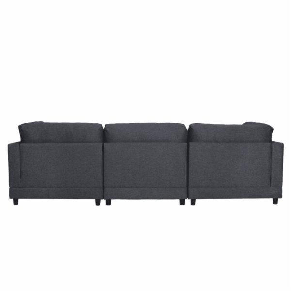 Blecka Sectional Sofa Set In Charcoal Color