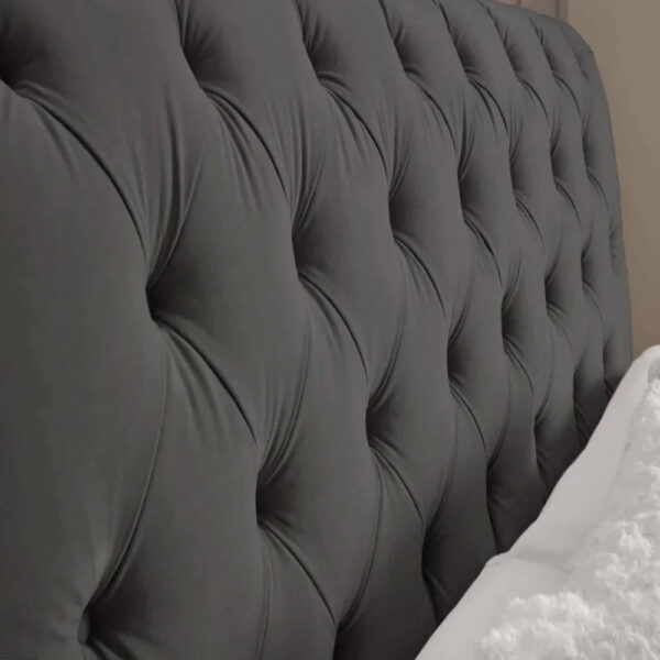 Steeve Quilt Upholstered Without Storage Bed In Suede - A Crown Furniture