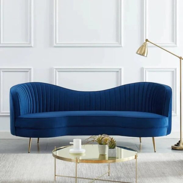 Impuls Premium Upholstered Curved Sofa - A Crown Furniture