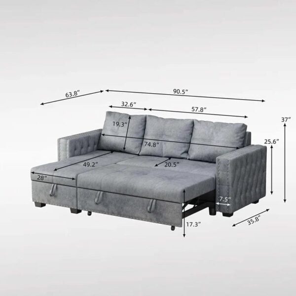 Galmihorn Luxury Sofa Cum Bed - A Crown Furniture