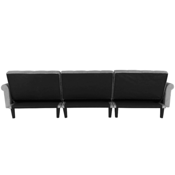 Shalloch Back Suede Chesterfield Sectional Sofa - A Crown Furniture