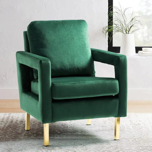 Aniakchak Upholstered Accent Chair In Suede - A Crown Furniture