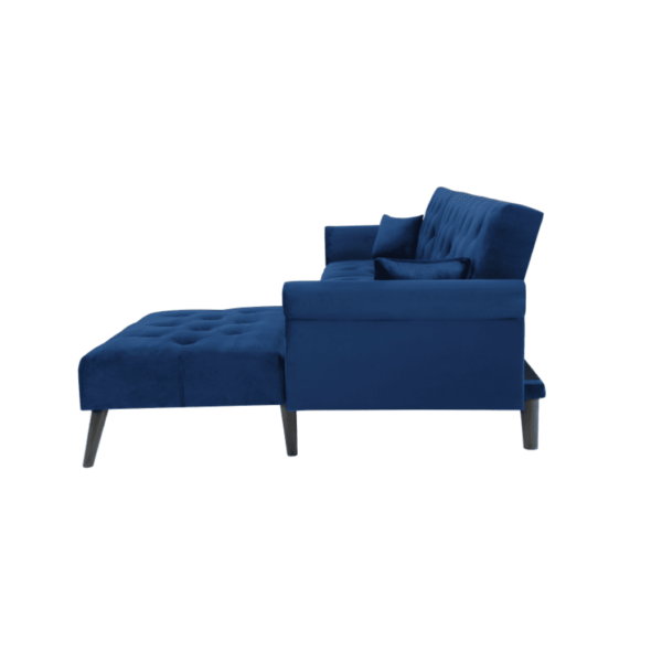 Shalloch Back Suede Chesterfield Sectional Sofa - A Crown Furniture