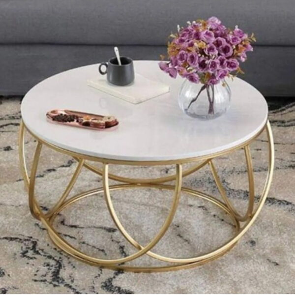 Caora Center Table in Gold Finish - A Crown Furniture