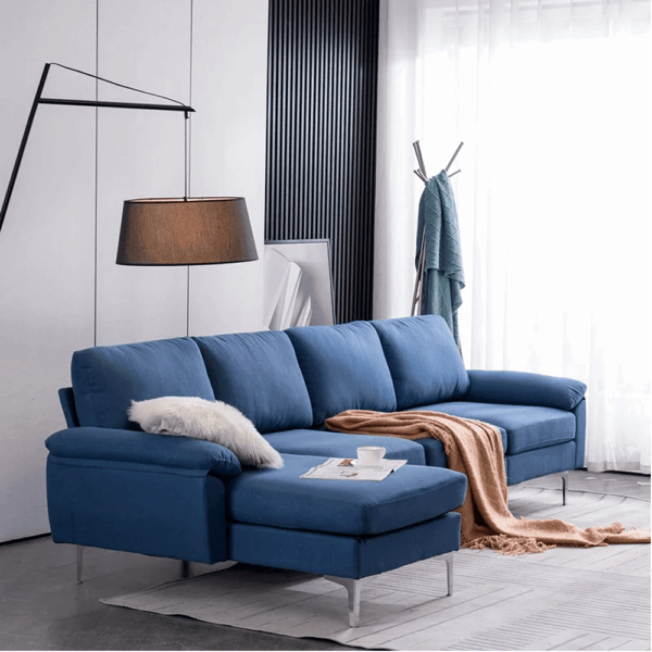 Airgid Blue Sectional Sofa Set