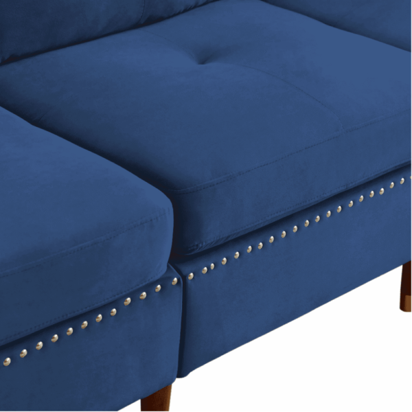 Berkeley Sectional Suede Sofa Set With Ottoman