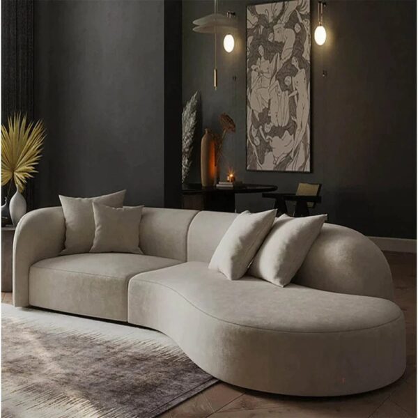 Vreta Premium Upholstered Curved Sofa - A Crown Furniture