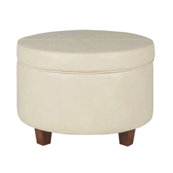 Breyonce Vegan Leather Storage Ottoman 3