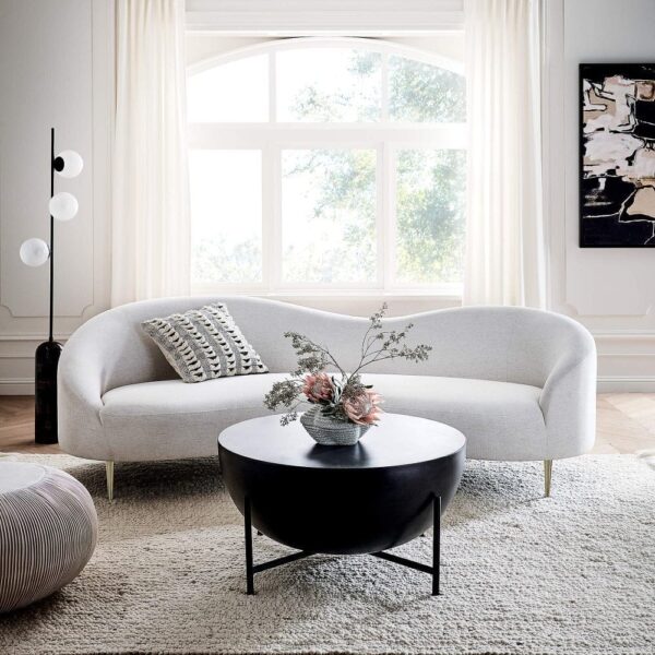 Levanger Premium Upholstered Curved Sofa - A Crown Furniture