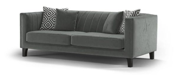 Sune Luxury Sofa Set In Suede - A Crown Furniture