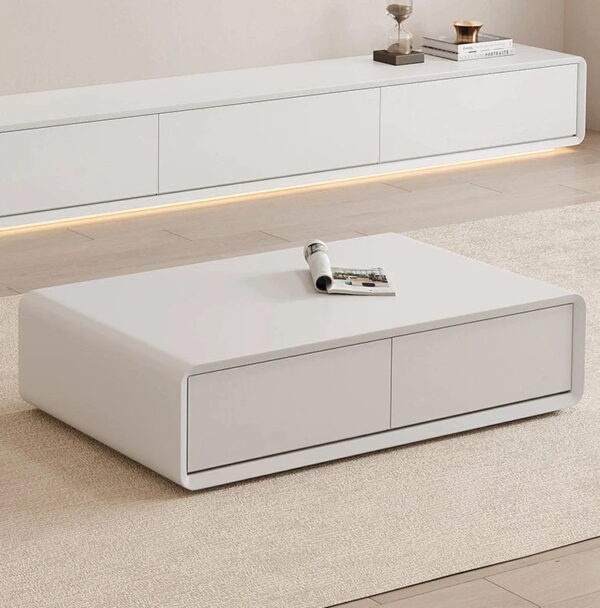 Greigh Luxury Tv Unit And Coffee Table In White - A Crown Furniture