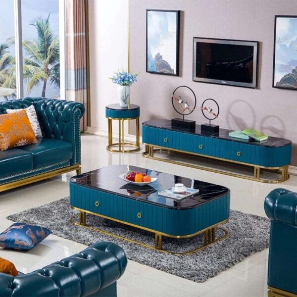 Aitinn Luxury Tv Unit & Center Table Combo - A Crown Furniture