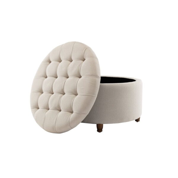 Parker Upholstered Storage Ottoman 1