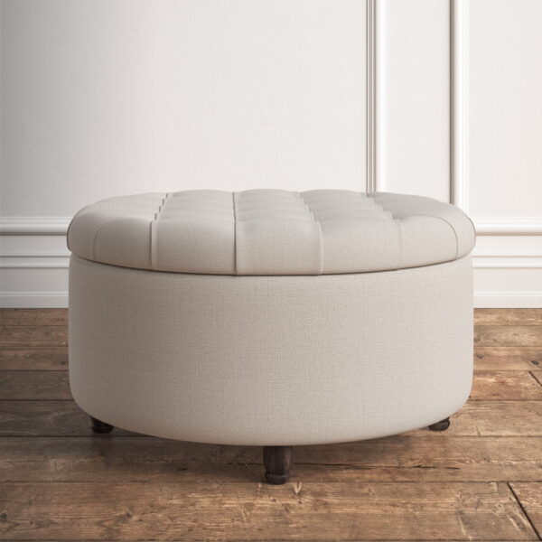 Parker Upholstered Storage Ottoman 2