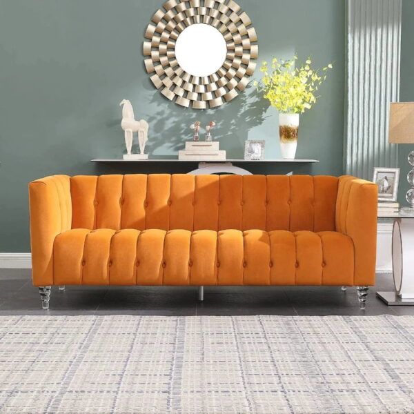 Meldal Unline Sofa Set In Suede - A Crown Furniture