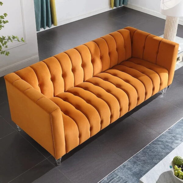 Meldal Unline Sofa Set In Suede - A Crown Furniture