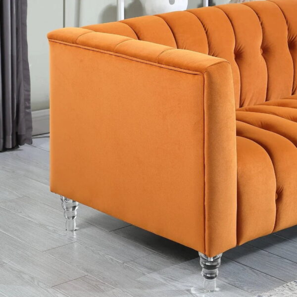 Meldal Unline Sofa Set In Suede - A Crown Furniture