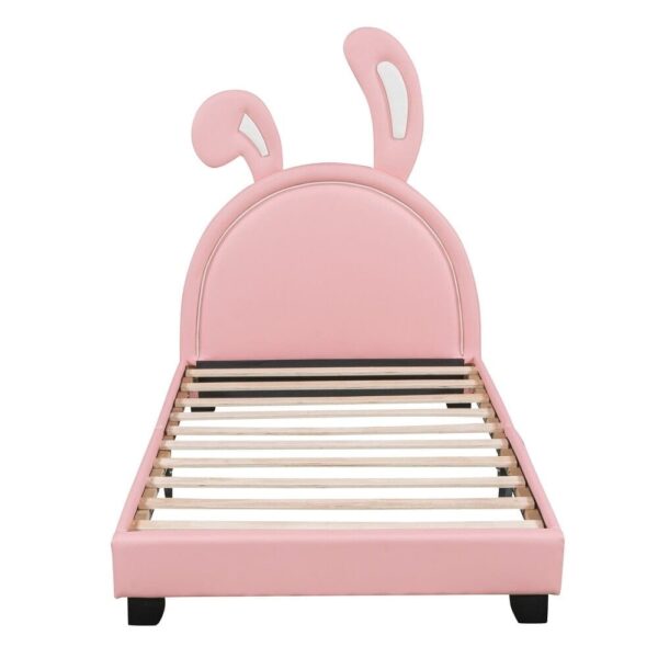 Benwiskin Bunny Upholstered Bed Without Storage In Pink Suede - A Crown Furniture