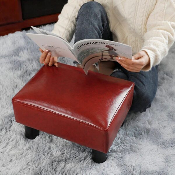 Vegan Leather Ottoman