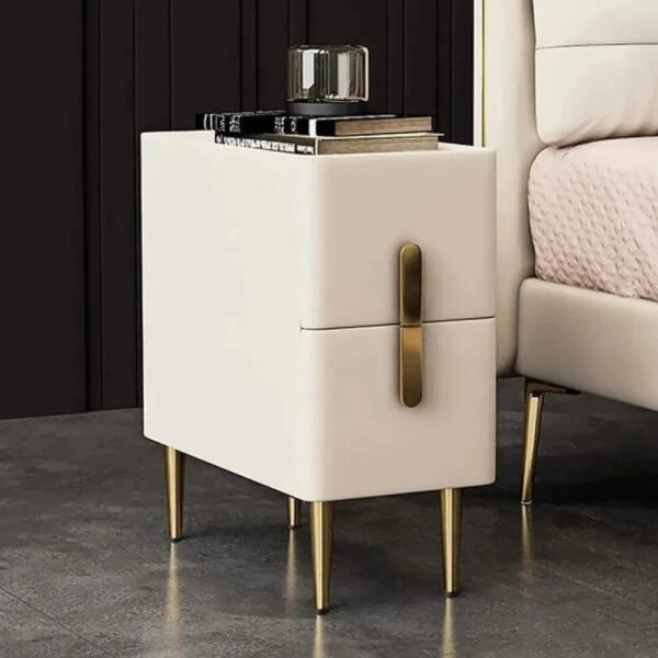 Gabelhorn Bedside Table With 2 Drawers Pu Polish - A Crown Furniture