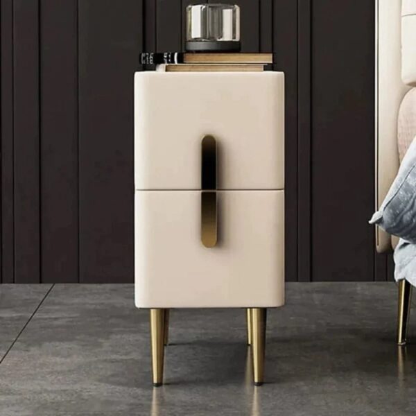 Gabelhorn Bedside Table With 2 Drawers Pu Polish - A Crown Furniture