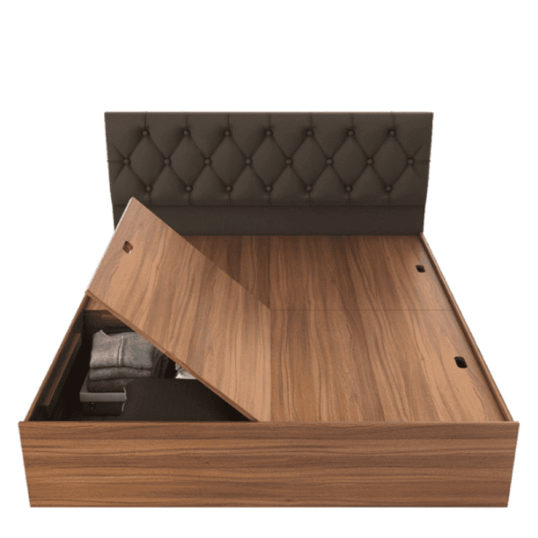 comet king size bed with box storage in exotic teak finish by a globia creations comet king size bed n9x9fg min 2