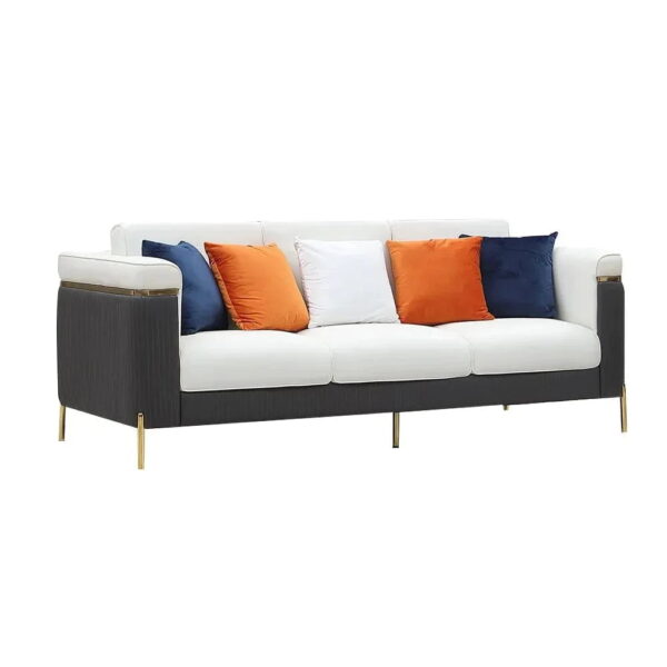 Distans Luxury Upholstered Sofa Set In Leatherette - A Crown Furniture