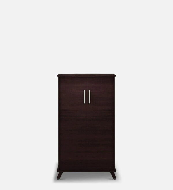 Embark 2 Door Shoe Cabinet In Columbia Walnut Finish - A Crown Furniture