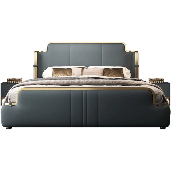 Fiannaidh Luxury Upholstered Bed In Leatherette - A Crown Furniture