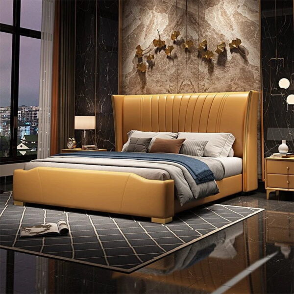 Storr Pro Luxury Upholstered Bed In Leatherette - A Crown Furniture