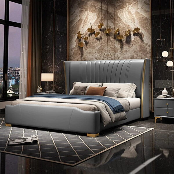 Storr Pro Luxury Upholstered Bed In Leatherette - A Crown Furniture