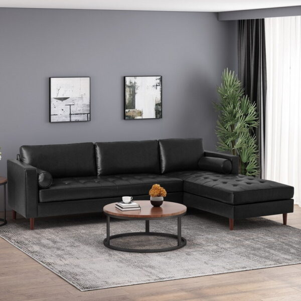 Onfhaidh Sectional Sofa Set In Pu Leatherette - A Crown Furniture