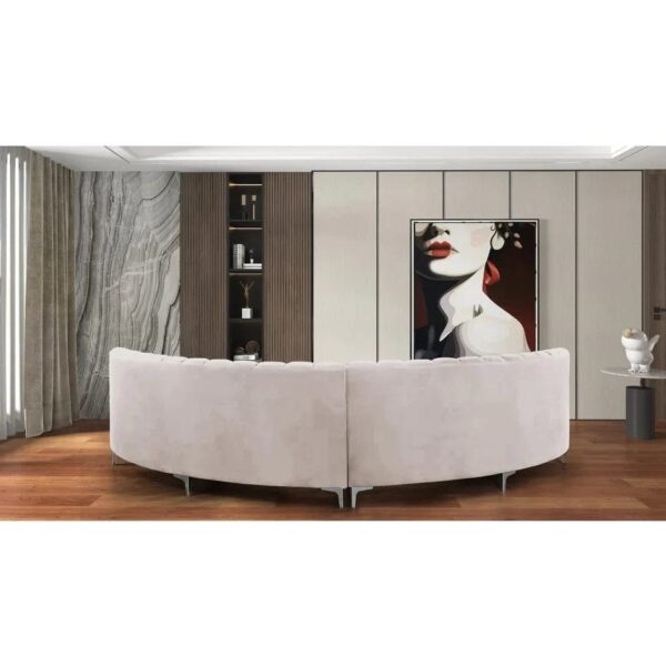 Choise Round Modern Suede Sectional Sofa - A Crown Furniture