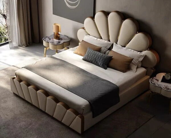 Paragon Premium Upholstered Bed In Suede - A Crown Furniture