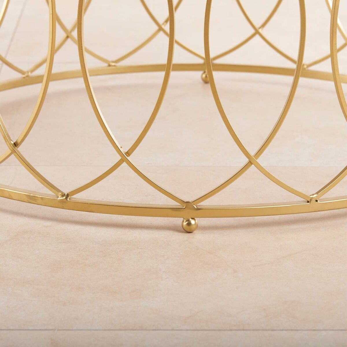 Rocky Center Table in Gold Finish - A Crown Furniture