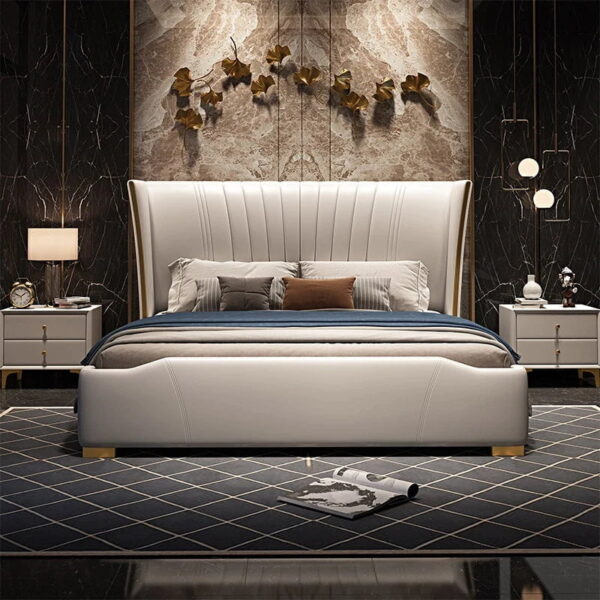 Storr Pro Luxury Upholstered Bed In Leatherette - A Crown Furniture