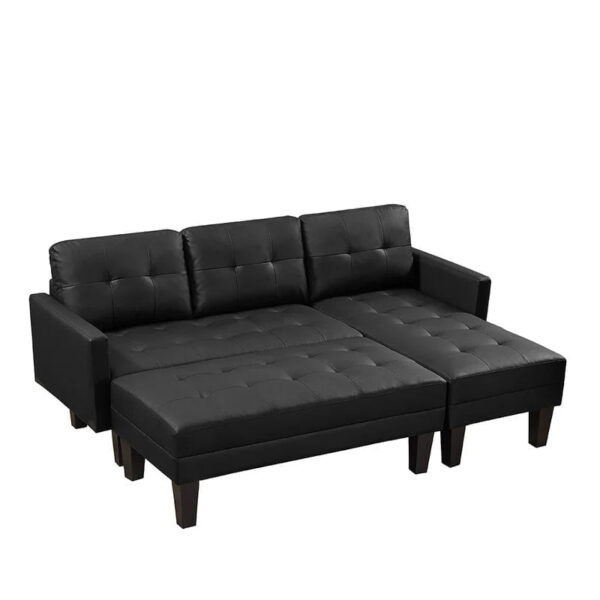 Eacharna Modern Suede Sofa Set In Suede With Setty - A Crown Furniture