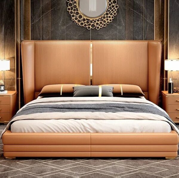 Ostgipfel Luxury Upholstered Bed In Suede - A Crown Furniture